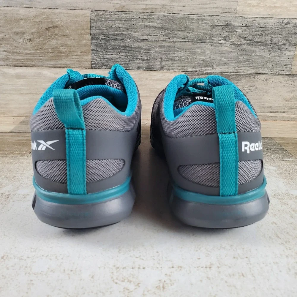 Reebok Work Sublite Cushion Womens Work Shoes Sz 9 W Gray Mesh Oxford Alloy Toe